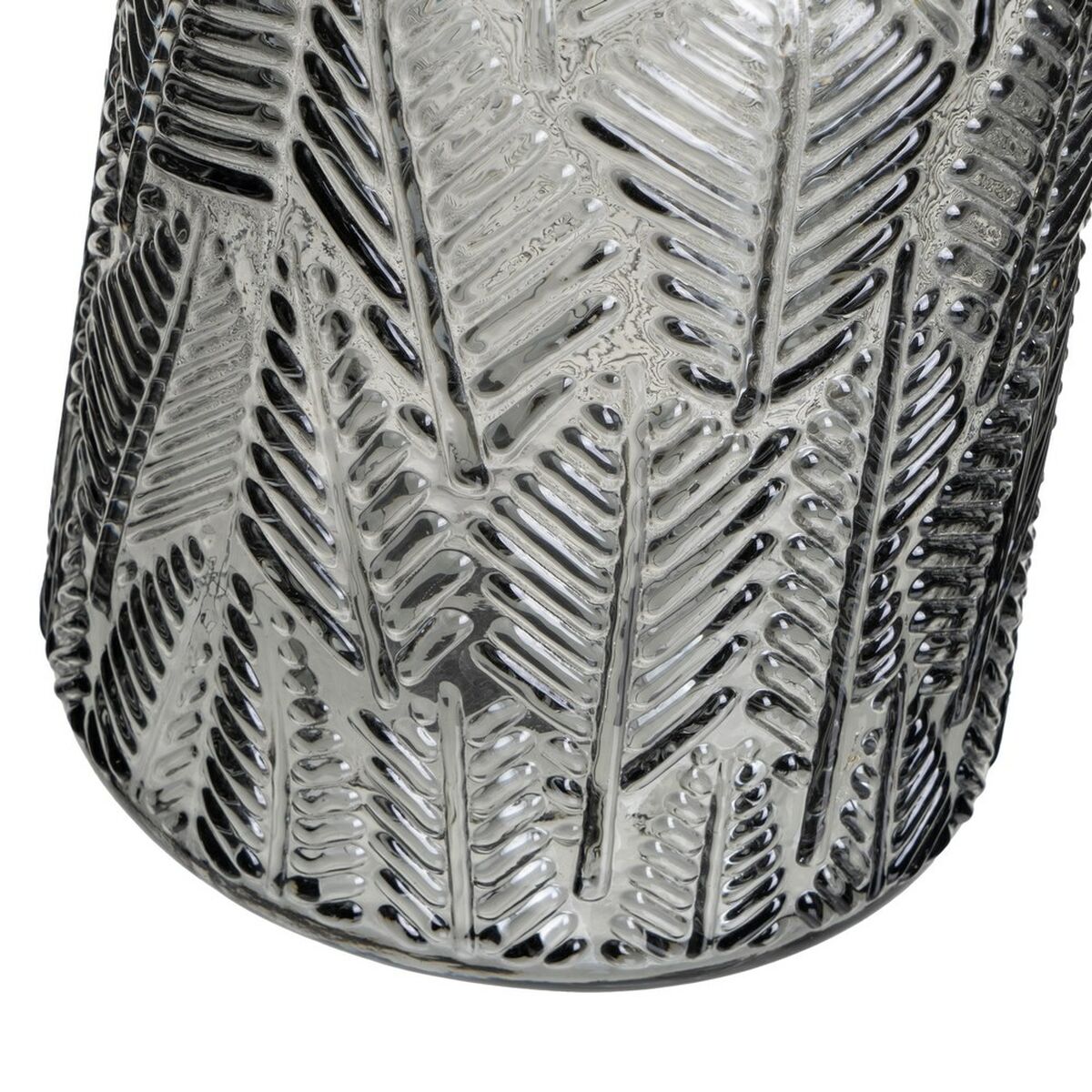 Vaas Grijs Glas 15 x 15 x 20 cm